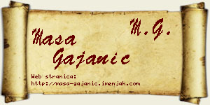 Maša Gajanić vizit kartica